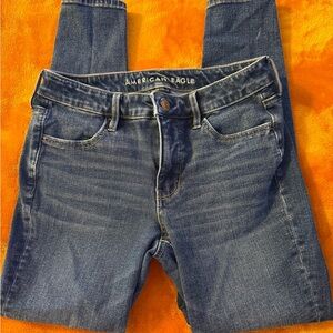 American Eagle Outfitters Women's Dark Blue Skinny Jeans